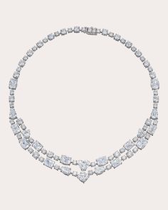 Anabela Chan Diamond Love Heart Choker Necklace | OLIVELA Red Carpet Diamond Necklace, Chopard Diamond Necklace, White Gold Jewelry Necklaces, Dope Jewelry Accessories, Heart Choker Necklace, Diamond Choker Necklace, Heart Necklace Diamond, Heart Choker, Diamond Choker