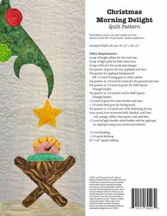 the cover of christmas morning delight quilts, featuring a green elf's hat