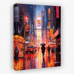 Times Square - Luxury Wall Art Nyc Painting, Nyc Wall Art, New York Painting, Paint With Me, Nyc Times Square, City That Never Sleeps, Meditation Practices, Color Art, Big Canvas