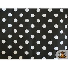 black and white polka dot print fabric