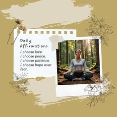 a woman sitting in the middle of a forest doing yoga