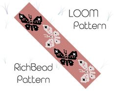 a cross - stitch bookmark with the words loom pattern written in black and white