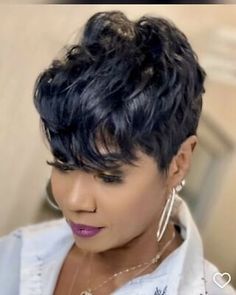 New Style Ladies Wig Short Curly Hair Wig Chemical Fiber Hair Hood | eBay Hair Toppers For Black Women, Pixie Wavy Hair, Very Short Bob Black Women, Short Hair Pixie Cuts Black Women, Low Cut Hair Black Women, Short Sew In Hairstyles, Black Pixie Haircut, Short Pixie Wigs, Short Cut Wigs