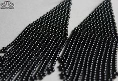 These minimalist black beaded earrings are made of high-quality Czech beads and strong synthetic thread. They are elegant, fashionable, and highly versatile, suitable for everyday wear. Features: Sterling silver components Color: Black. This item is currently in stock. You must be completely satisfied. If you find merchandise unsatisfactory for any reason, return it within 10 days and your money will be refunded without questions. More beaded earrings http://etsy.me/2ycItdb Gerdan necklaces http Black Tassel Drop Earrings For Evening, Black Fringe Earrings For Party, Elegant Black Beaded Fringe Chandelier Earrings, Elegant Black Fringe Chandelier Earrings, Party Black Fringe Earrings, Black Beaded Fringe Earrings With Round Beads, Black Beaded Earrings With Round Beads And Fringe, Black Fringe Dangle Chandelier Earrings, Black Beaded Fringe Tassel Earrings For Party