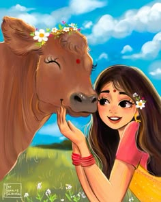 Meet a desi girl who is having a great time with her cute pet cow. Made this with procreate app. Best Illustration Art, Cute Pet Drawings, Desi Drawing, Cute Cow Pics, Cute Cow Illustration, Creative Illustration Ideas, Cute Cow Drawing, Cute Drawings Of Animals, Desi Illustration