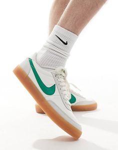 Nike Killshot 2 Leather sneakers in white and green | ASOS Green Sporty Skate Shoes With Contrast Sole, Sporty Green Skate Shoes With Contrast Sole, Green Sporty Skate Shoes With Gum Sole, Casual Green Basketball Shoes With Gum Sole, Nike Green Sneakers With Gum Sole, Green High-top Skate Shoes With Gum Sole, Green Mid-top Basketball Shoes With Gum Sole, Green Sneakers For Skateboarding With Rubber Waffle Outsoles, Green Custom Sporty Sneakers For Skateboarding