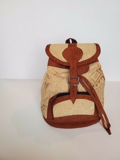 OUR BACKPACKS ARE 100% HANDMADE WITH PREMIUM LEATHER AND VINTAGE GUATEMALAN HUIPILES. EACH ONE OF A KIND BAG IS CUSTOM MADE BY FEMALE GUATEMALAN ARTISANS AND COMBINES MODERN STYLE WITH TIME TRADITIONAL TECHNIQUES.SLIGHT IMPERFECTIONS ARE TO BE EXPECTED AND APPRECIATED DUE TO THE HANDMADE NATURE OF OUR ITEMS 1 BAG ( 10" WIDTH X 13" LONG) Traditional Techniques, Leather Backpack, Handmade Natural, Burlap Bag, Modern Style, Nativity, Custom Made, Reusable Tote Bags, Im Not Perfect