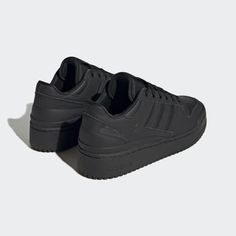 adidas Forum Bold Stripes Shoes - Black | Women's Basketball | adidas US Adidas All Black Shoes, Adidas Forum Bold, Adidas Bold, Bold Shoes, Look Adidas, Striped Shoes, Striped Sneakers, Adidas Forum, Playful Style