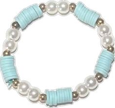 Light Blue Beaded Casual Jewelry, Casual Turquoise Bracelets With Large Beads, Casual Light Blue Jewelry With Colorful Beads, Casual Adjustable Blue Pearl Bracelet, Casual Light Blue Round Bead Jewelry, Casual Light Blue Round Beaded Jewelry, Adjustable Light Blue Jewelry With Spacer Beads, Casual Light Blue Bracelet Jewelry, Trendy Adjustable Light Blue Bracelet