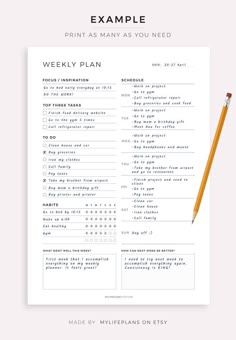 Weekly Planner Printable PDF Weekly Schedule Weekly to Do - Etsy | Weekly Printable Planner By  L... basicplannerpages #dailymealplanner #plannerinspiration #plannerfreebies. Week Planner Ideas, Weekly Schedule Printable Free, Notes Planner Ideas, Weekly Schedule Ideas, Weekly Task Planner, Weekly Planner Ideas, Studie Hacks, Simple Weekly Planner, Schedule Ideas