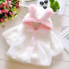 Baby Girls Coat Winter, Spring. Princess Coat Jacket. Playful White Long Sleeve Outerwear, White Kawaii Outerwear For Winter, Cute White Outerwear For Fall, Cute Spring Outerwear, Short Sleeve Coat, Toddler Outerwear, Girls Fur Coat, Girls Winter Jackets