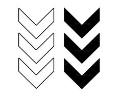 two black and white chevroned arrows are shown in this graphic file, one is diagonal