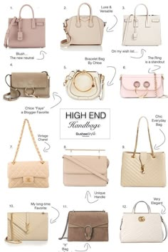 High End Handbags | Neutral Bags for Every Budget BusbeeStyle.com, Erin Busbee handbag wish list, YSL, Givenchy, Chanel, Chloe, M2M and Gucci #purses #budget Custom Purses, Everyday Handbag, Chanel Cruise, Diane Kruger, Bag Sewing, Quality Handbags