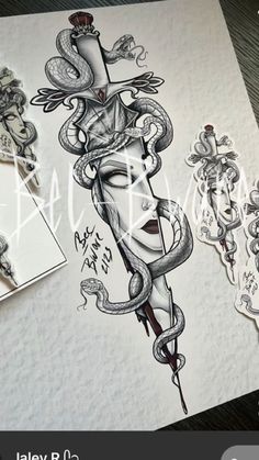 an image of some tattoos on paper