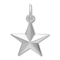 This shining star charm is styled in sterling silver. The charm is from the Rembrandt Charms® collection. Silver Star Sterling Silver Charms, Silver Star-shaped Sterling Silver Charms, Sterling Silver Star-shaped Charms, Silver Sterling Silver Star Charms, Elegant Silver Star Charm, Jewelry Questions, The Crown Jewels, Jewelry Advice, Jewelry Education