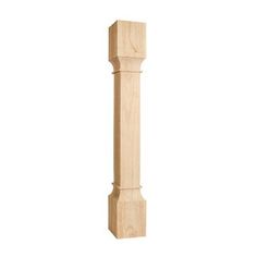 a wooden post on a white background