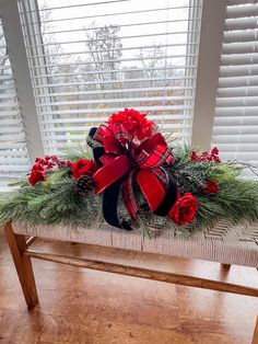 Christmas cemetery decorations/Holiday Grave pillow /  red cemetery flowers / winter cemetery decorations / headstone decorations /  Christmas grave decoratio  created using premium greenery and flowers. Beautiful red flowers are layered atop lush greenery- our arrangements are made to look natural and real. This design is loaded with greenery and flowers.  Pins will be provided to anchor the arrangement into the ground.  Measures approximately 34-36"L x -24-26"W.  if you would like this design as a grave blanket, please let me know. They are approximately 47" L x 32"W.  $ By purchasing one of our cemetery arrangements you are getting: ✔️a professionally designed arrangement  ✔️a more natural-looking arrangement-no shiny        greenery or plastic - like flowers ✔️ a free application of we Valentine Cemetery Arrangement, Christmas Grave Decorations Cemetery, Grave Blankets Ideas, Christmas Grave Blankets, Red Cemetery, Diy Grave Blankets, Christmas Grave Flowers, Christmas Cemetery Flowers, Christmas Table Arrangements