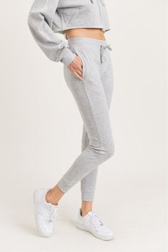 So soft, so plush, and so versatile. Take these cuffed joggers out and about (when you have the chance) or wear them inside the house. Drawstring closure. 65% polyester, 35% cotton. French terry. Trendy Cotton Joggers For Lounging, Trendy Sweatpants With Elastic Cuffs For Jogging, Trendy Jogging Sweatpants With Ribbed Cuffs, Trendy Sweatpants For Lounging, Trendy Sweatpants With Ribbed Cuffs For Jogging, Trendy Joggers With Ribbed Cuffs, Comfortable Leisure Joggers With Elastic Cuffs, Comfortable Joggers With Elastic Cuffs For Leisure, Trendy Cotton Joggers For Jogging