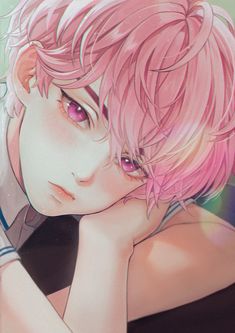 Guys With Pink Hair, Anime Boy Hair, Digital Art Anime, Drawing Practice, Boy Hairstyles, Boy Art, Pretty Art, Pink Aesthetic