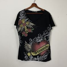 PLEASE READ DESCRIPTION FIRST BEFORE BUYING‼️ Vintage Dig Deep Ed Hardy Inspired V-neck Tee ( Please refer measurement below ) *MEASUREMENT Armpit to armpit : 21 inches Length from top to buttom : 25 inches *CONDITION All in good condition No hole, kindly please refer photos *MATERIAL Cotton *SHIPPING 💥 We ship to worldwide with a tracking number. - All item will ship from Malaysia and will be ship by post Malaysia ( Flexipack ) - All item will be shipped out within 2-3 business days ( handling time ) after payment received - Ussually it takes about 12 - 24 business days for delivery for all international order 💥Add 20 USD for speedy delivery via DHL Express Service. It will take 4 - 7 working days to deliver -Dont Worry About Custom Tax or Fees. I Usually Declare All Items Lower Than Or Vintage V-neck T-shirt With Graphic Print, Vintage Black V-neck Top, 2000s Graphic Tee, Dig Deep, Ed Hardy, 2000s Fashion, Dhl Express, V Neck Tee, Vintage Tees