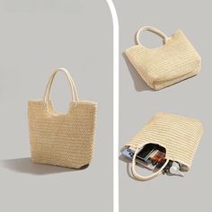 ✨ Handwoven Straw Tote Bag | Boho Chic Crochet Shoulder Bag in Khaki & Beige ✨ Upgrade your accessory collection with these beautifully handwoven straw tote bags, perfect for the summer season and beyond. Available in Khaki and Beige, these eco-friendly bags are ideal for casual outings, beach days, and everyday use. Crafted with care and attention to detail, these bags combine style and sustainability effortlessly. Key Features: *Handwoven Craftsmanship: Each tote is meticulously woven from high-quality, natural straw, giving it a durable and stylish finish. The crochet design offers a unique texture that adds a boho-chic touch to any outfit. *Eco-Friendly: Made from sustainable materials, this tote is perfect for those who value fashion that's kind to the environment. *Spacious Interior: Cream Beach Bag For Everyday Use On Vacation, Rectangular Crochet Bag For Vacation, Beige Straw Bag For Everyday Use And Vacation, White Crochet Bag For Vacation, White Rectangular Crochet Bag For Vacation, Cream Crochet Bag For Daily Beach Use, Beige Crochet Bag For Vacation, Beige Crochet Bag For Everyday And Vacation, Cream Crochet Bag For Vacation