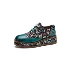 #Color_Multi-Color Green Leather Lace-up Dress Shoes, Green Leather Lace-up Shoes With Round Toe, Platform Lace-up Shoes With Round Toe For Derby, Platform Lace-up Oxford Shoes With Round Toe, Oxford Platform Lace-up Shoes With Round Toe, Oxford Lace-up Platform Shoes With Round Toe, Green Dress Shoes For Derby With Round Toe, Green Lace-up Dress Shoes With Leather Sole, Spring Low-top Oxford Dress Shoes