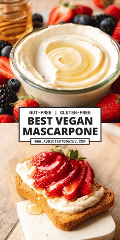 the best vegan mascarpone recipe is made with fresh strawberries and cream cheese