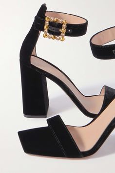 Luxury Sandals With Buckle Closure And Block Heel, Luxury High Heel Embellished Sandals, Luxury Embellished High Heel Sandals, Elegant Round Toe Sandals For Gala, Elegant Sandals With Padded Heel For Night Out, Luxury Open Toe Sandals For Night Out, Luxury Ankle Strap Heels For Gala, Glamorous Sandals With Heel Loop For Gala, Elegant High Heel Sandals For Gala