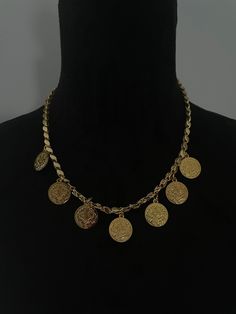 Simple xordol chain with  7 dime size liras attached Jewelry for women gifts Middle Eastern style accessories for weddings Kurdish clothes and necklaces earrings belts lira coin jewelry Arabic Balkan Kurdish jewelry for special occasions and every day wear You may also like this: https://www.etsy.com/listing/1497198187/stacked-lira-ringlira-co-jewelry?click_key=eefabd823aeb36fbc232af9deb1ee91f01a8d0d5%3A1497198187&click_sum=271029ef&ref=shop_home_active_23&frs=1 Kurdish Jewelry Jewelry for women Middle Eastern Necklace, Elegant Handmade Coin Necklace, Handmade Elegant Coin Necklace, Elegant Adjustable Coin Jewelry, Elegant Adjustable Coin-shaped Jewelry, Elegant Coin-shaped Chain Necklace With Adjustable Chain, Bohemian Clavicle Chain Jewelry, Elegant Coin Shaped Metal Jewelry, Metal Coin Necklace