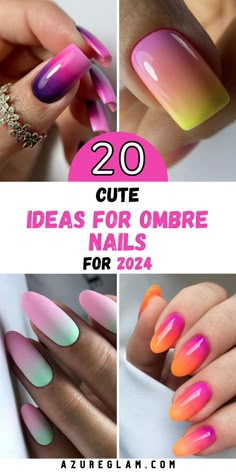 "Ombre Nails Acrylic" introduces versatility with acrylic designs that embrace the beauty of color gradients. From subtle transitions to bold combinations, this collection of acrylic ombre nails caters to various tastes. Whether you prefer short acrylic ombre nails or more extravagant designs, these ideas promise to make your acrylic nails a statement of creativity and glamour in 2024. Ombre Nails Shellac, Ombre Tropical Nails, Ombre Style Nails, Spring Nails 2024 Trends Ombre, Ombre Spring Nails 2024, Multi Color Ombre Nails, Vibrant Ombre Nails, 3 Color Ombre Nails, May Inspired Nails