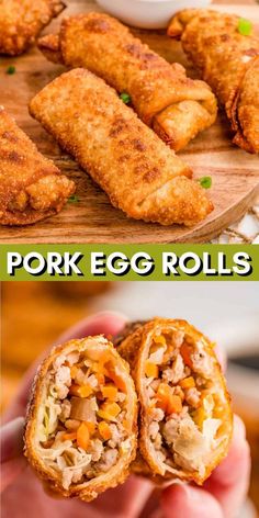 Pork Egg Rolls, Random Recipes, Restaurant Dishes, Easy Pork, People Fall In Love, Great Appetizers, Egg Rolls, Spring Rolls, The Egg