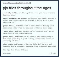 a screen shot of a text message with the words'pipo trios throughout the ages '