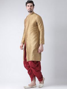 Item details Handmade Materials Imported Designer Banarasi Raw Silk Style : Ethnic Mens wear Dress Fabric -Imported,Style - Achkan Style kurta pajama Fabric - Banarasi Art Silk/ Raw silk Fabric Style - Dhoti Style Additional Information 1 : Mojris, Stoles, Turban And Other Accessories Are Not Sold Along With The Dress. Additional Information 2 : As This Sherwani/Waistcoat/Kurta Are Made As Per Orders So It Is Strictly Not Acceptable Once Get Delivered .So Kindly Choose Body Fit Size . Also We Ke Jodhpuri Sherwani, Full Sleeve Kurta, Kids Kurta Pajama, Blazer Wedding, Rajasthani Dress, Mens Wear Wedding, Angrakha Style, Sherwani For Men, Raw Silk Fabric