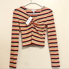 -Perfect For The Summer/Fall/Winter/Spring Weather! -This Item Is Brand New With Tags Still Attached. -Offers Are Welcome! Bundle For Big Discounts Multicolor Ribbed Tops For Fall, Multicolor Ribbed Long Sleeve Tops, Multicolor Long Sleeve Ribbed Top, Spring Weather, Autumn Summer, Colorful Sweaters, Summer Fall, Long Sleeve Tees, Topshop