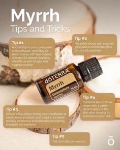 Doterra Oils Recipes, Oils For Scars, Myrrh Oil, Essential Oils Guide, Essential Oil Mixes, Essential Oil Blends Recipes