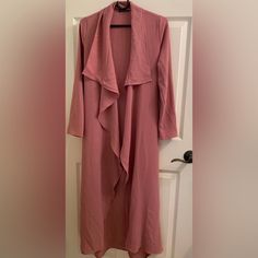 New, Never Worn. Excellent Condition. Color: Mauve / Dusty Rose Size: Small Beautiful Color In Person! So Pretty & Chic! Gift Included With Purchase Fitted Pink Open Front Outerwear, Trendy Long Pink Outerwear, Chic Long Pink Cardigan, Chic Pink Open Front Cardigan, Chic Open Front Pink Cardigan, Trendy Pink Open Front Outerwear, Feminine Long Sleeve Fall Outerwear, Feminine Long Sleeve Outerwear For Fall, Pink Long Sleeve Outerwear For Day Out