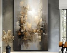 Abstract Cityscape Textured Wall Art,gray Gold Painting,oversized Impressionism Artwork Large City Painting,modern City Wall Art Decor - Etsy Canada