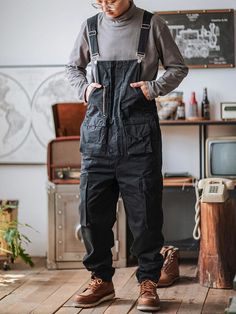 Coveralls Mens, Work Overalls, Cute Overalls, Men Jumpsuit, Gucci Jacket, Overalls Men, Mens Overalls, Work Uniform, Black Overalls