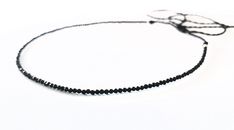 Introducing our stunning Black Spinel Choker Necklace! Carefully crafted using small, diamond-cut black spinel beads that glisten beautifully in the light. This exquisite everyday necklace features a stylish macramé finish and is adjustable to ensure the perfect fit for any neckline. Elevate your look with this elegant and versatile piece. See my whole jewelry collection here--> https://www.etsy.com/shop/SosyGallery Follow Sosy Gallery on Instagram @sosy_gallery Twitter--> https://twitter.com/sosygallery Facebook--> https://www.facebook.com/sosygallery https://gr.pinterest.com/sosygallery/ Elegant Adjustable Black Crystal Necklace, Adjustable Black Spinel Jewelry For Gifts, Adjustable Black Hand-strung Beaded Necklaces, Elegant Black Necklace With Adjustable Length, Adjustable Black Beaded Crystal Necklace, Elegant Adjustable Choker With Faceted Beads, Adjustable Tiny Beads Necklace For Party, Elegant Hand-strung Black Beaded Necklace, Adjustable Black Necklaces With Faceted Beads