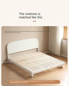 the mattress is matching like this bed frame and headboard with no sheets on it