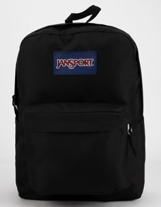 JANSPORT SuperBreak Plus Backpack - BLACK | Tillys Jansport School Bags, Jansport Superbreak Plus, Black Jansport Backpacks, Black Jansport, Jansport Backpacks, Jansport Right Pack, Mochila Jansport, Cute Backpacks For School, Black Backpack School