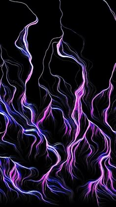 an abstract image of wavy lines on a black background