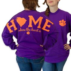 Details: Celebrate your Clemson Tigers fandom with this Logo Sweeper long sleeve tee! This spirited Jersey T-shirt features printed Clemson Tigers graphics for a spirited look. Shop for your favorite Oversized Tops For School Spirit In Fall, Oversized Tops For Fall With School Spirit, Collegiate Long Sleeve T-shirt For College, Collegiate Long Sleeve T-shirt With Screen Print, Relaxed Fit Long Sleeve Tops For School Spirit, Long Sleeve Tops With Relaxed Fit For School Spirit, Collegiate Long Sleeve Tops For Game Day, Collegiate Style Long Sleeve Tops For Game Day, Varsity Long Sleeve T-shirt For College