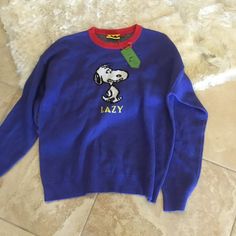 Lazy Oaf Cotton Knit Sold Out Rare Snoopy Sweater Size Xl New Unisex Oversized Fit Will Fit To 2x Brand New Lazy Clothes, Snoopy Sweater, Lazy Oaf, Lazy Outfits, Unisex Sweater, Pastel Rainbow, Jumper Sweater, Cotton Knit, Grey Sweatshirt