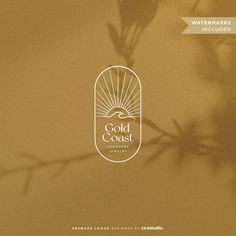 the logo for cold coast winery is shown on a brown background with shadows from leaves