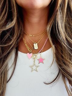 18-20" chain 18kt goldfilled brass Trendy Gold Star Jewelry, Trendy Gold Star-shaped Jewelry, Trendy Gold Star Shaped Jewelry, Gold Star-shaped Jewelry With Adjustable Chain, Trendy Gold Star Charm Necklace, Gold Star-shaped Necklace With Chain, Dainty Gold Chain Necklace With Star Charm, Gold Plated Star Necklaces, Gold Star Necklace With Delicate Chain