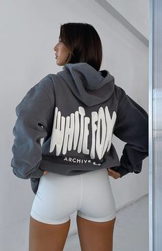 Archive 6.0 Oversized Hoodie Ash | White Fox Boutique US Wishlist Collage, Fox Clothing, Fox Hoodie, Puff Print, Cute Sweatshirts, Oversized Hoodie, White Fox, Preppy Outfits, Dream Clothes