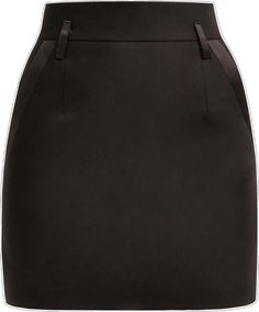 Elegant Short Cocktail Skirt, Sleek Short Skirt, Relaxed Mini Pencil Skirt For Evening, Sleek Mini Length Lined Skirt, Sleek Mini Skirt For Work, Elegant Lined Mini Skort, Elegant Black Mini Pencil Skirt, Black Mini Length Elegant Pencil Skirt, Elegant High-waist Mini Skirt With Relaxed Fit