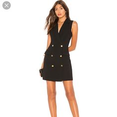 Superdown Patricia Blazer Dress In Black. Size Small. Brand New Without Tags. Super Cute And Sold Out Everywhere. Designer Work Dresses, Summer Sun Dresses, Spring Maxi Dresses, Belted Blazer Dress, White Blazer Women, Black Blazer Dress, Movie Outfit, Dresses For Spring, Sundress Summer