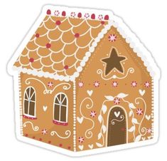 Christmas Stickers House Stickers, Gingerbread Design, Stickers Cool, Sticker Design Inspiration, Scrapbook Background